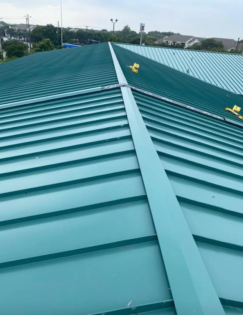 Green commercial metal roof ridge and valley for Metal Roof Repair in East Huntingdon